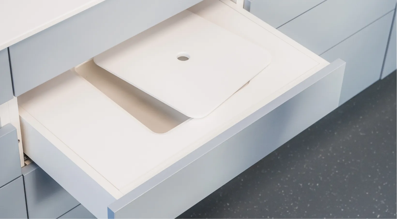 Conception de meubles ergonomiques adaptés aux besoins des professionnels.